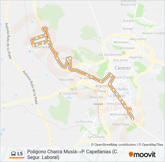 L5 Bus Line Map