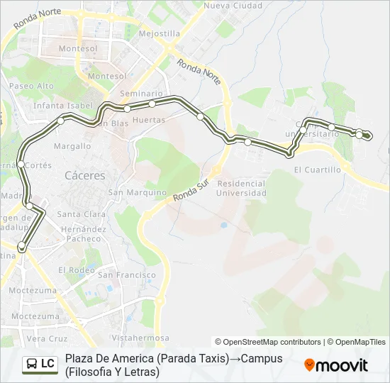 LC Bus Line Map