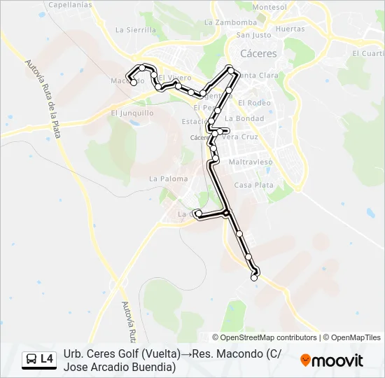 L4 Bus Line Map