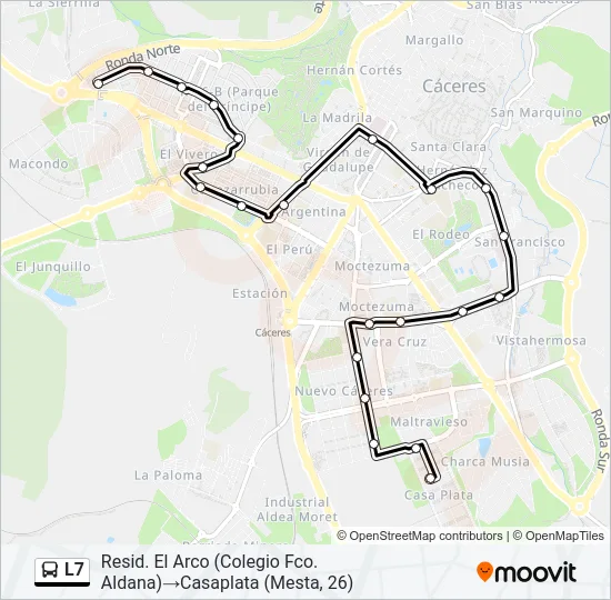 L7 Bus Line Map