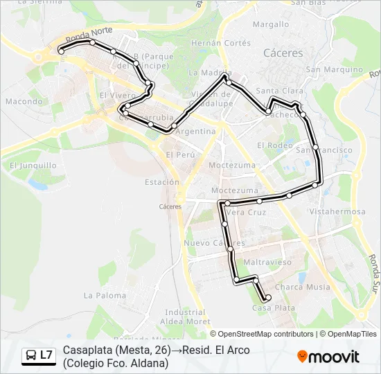 L7 Bus Line Map