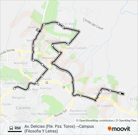 RM Bus Line Map