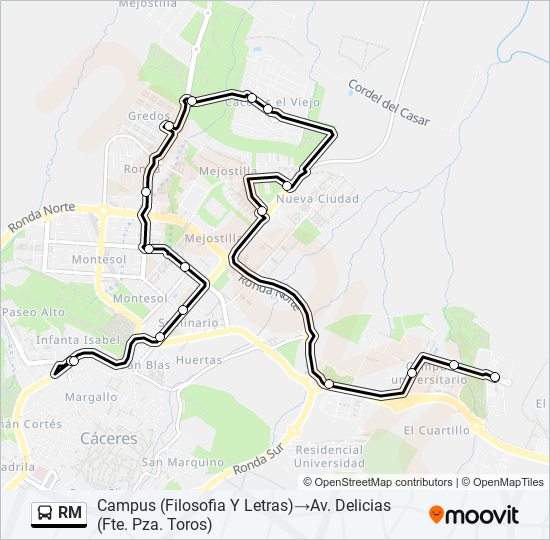 RM bus Mapa de línia