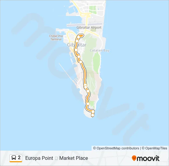 2 Bus Line Map