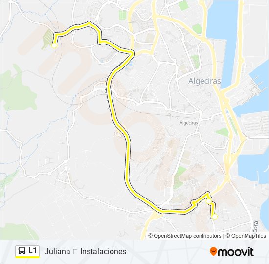 L1 bus Mapa de línia