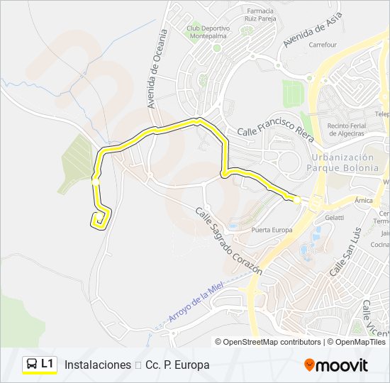 L1 bus Line Map