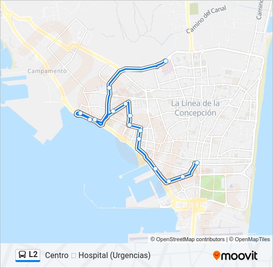 Mapa de L2 de autobús