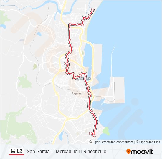 Mapa de L3 de autobús