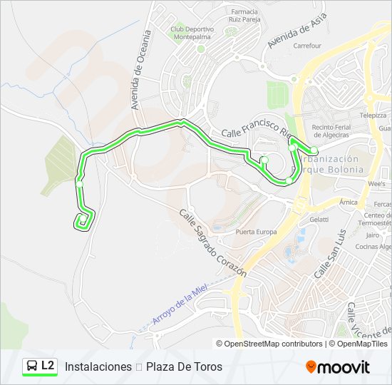 L2 bus Mapa de línia