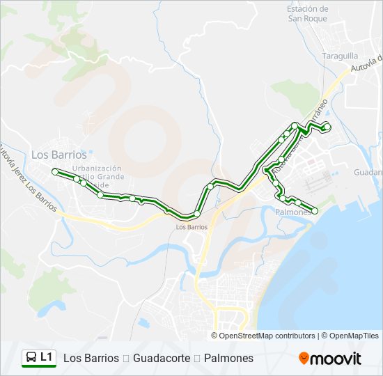 L1 bus Mapa de línia