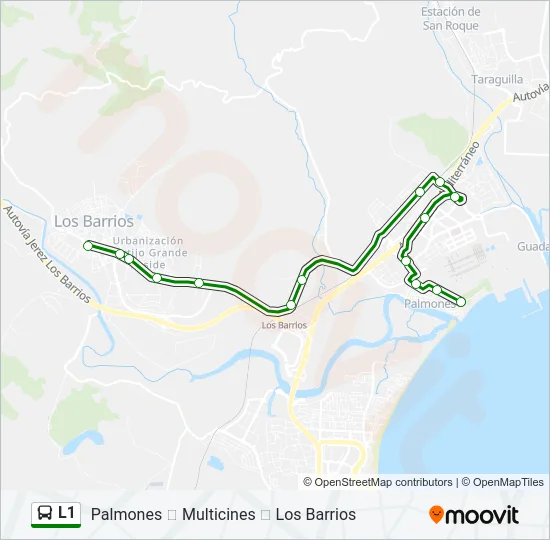 L1 Bus Line Map