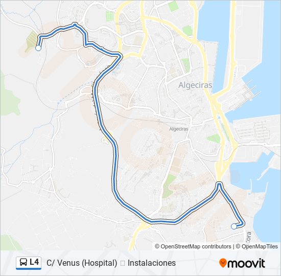 L4 bus Mapa de línia