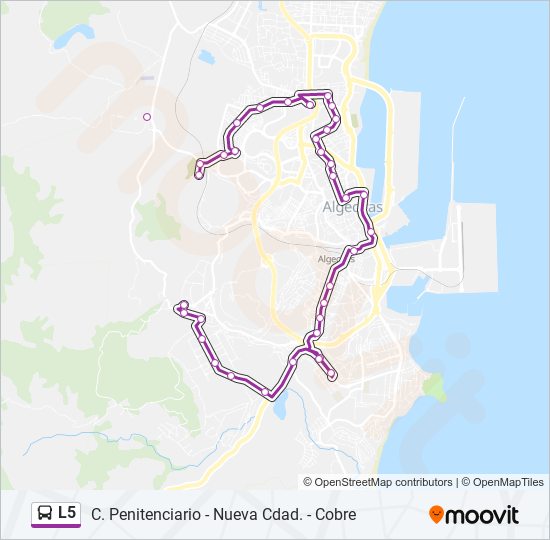 Mapa de L5 de autobús