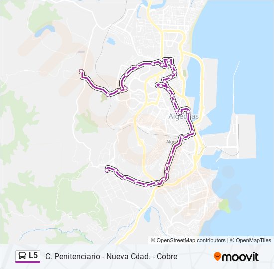 L5 bus Mapa de línia