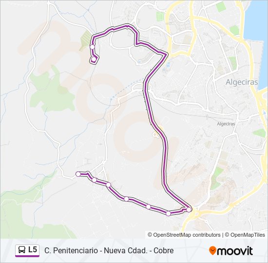 L5 bus Mapa de línia