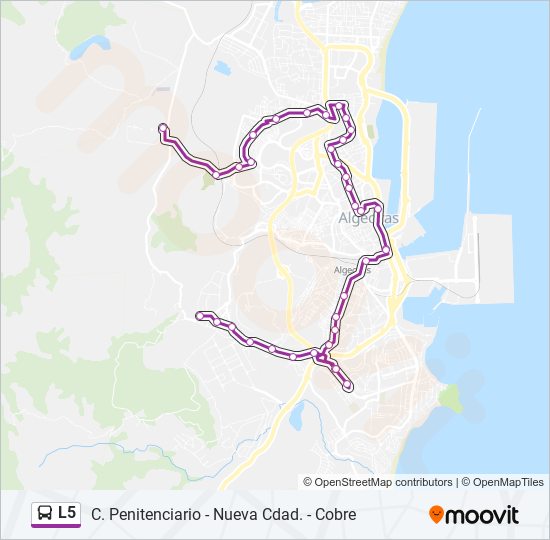 L5 bus Mapa de línia