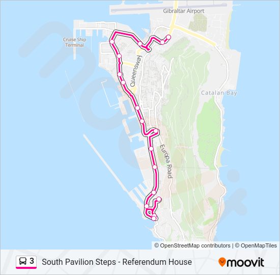 Mapa de 3 de autobús