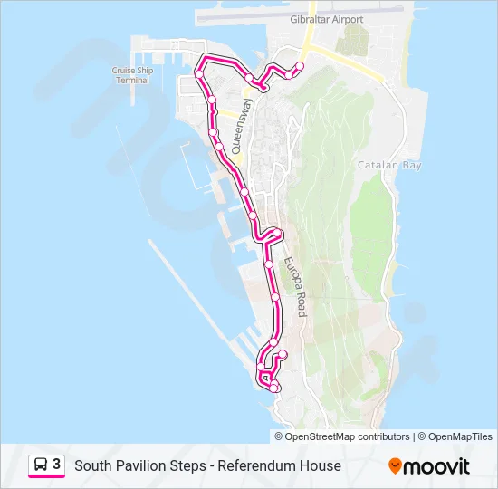 3 Bus Line Map