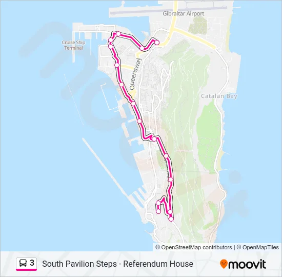 3 Bus Line Map