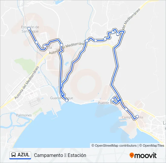 AZUL Bus Line Map