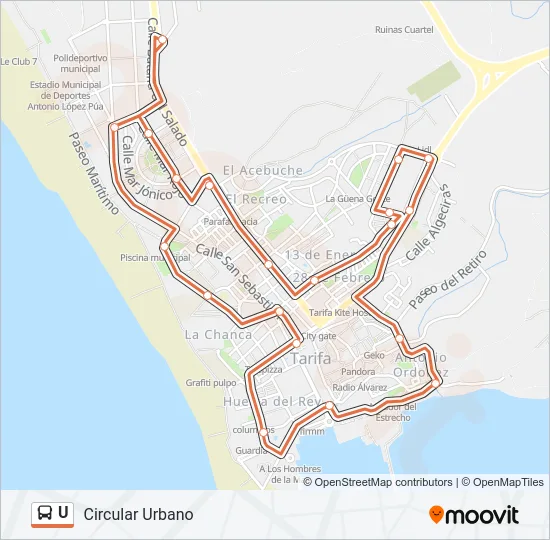 U Bus Line Map