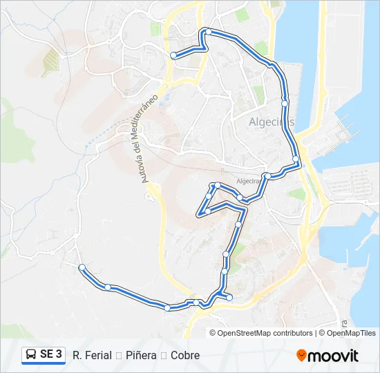 SE 3 Bus Line Map