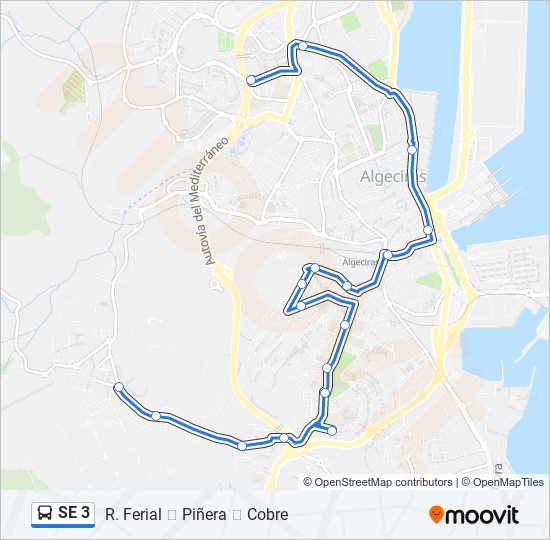 SE 3 bus Mapa de línia