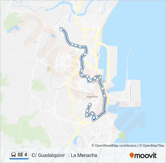 SE 4 Bus Line Map