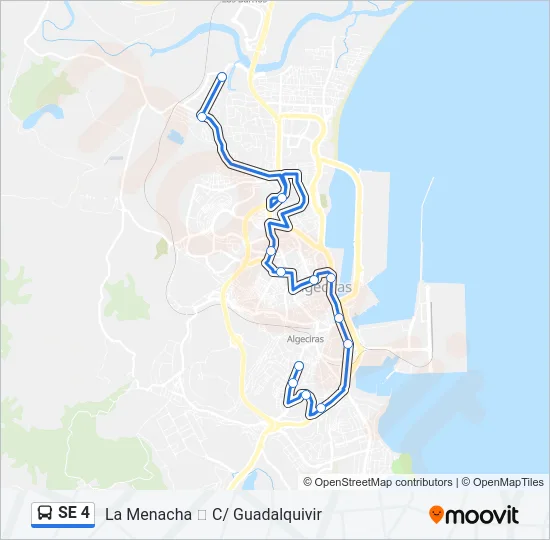 SE 4 Bus Line Map