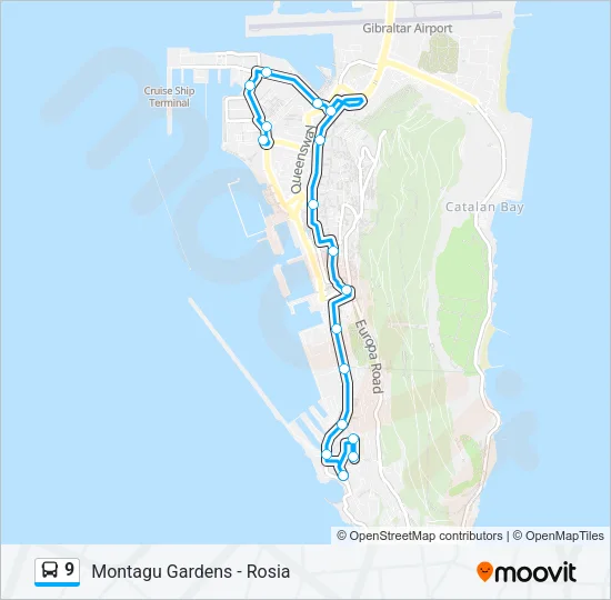 9 Bus Line Map