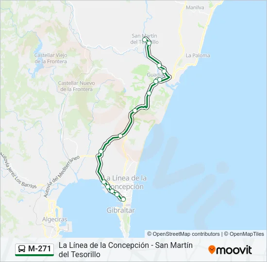 M-271 Bus Line Map