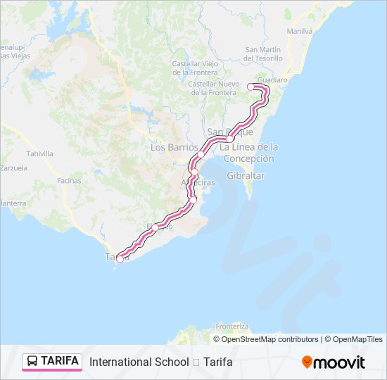 TARIFA bus Line Map