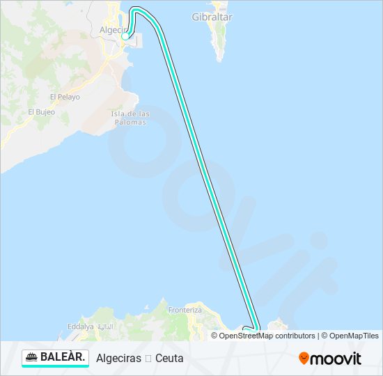 Mapa de BALEÀR. de ferry