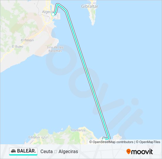 Mapa de BALEÀR. de ferry