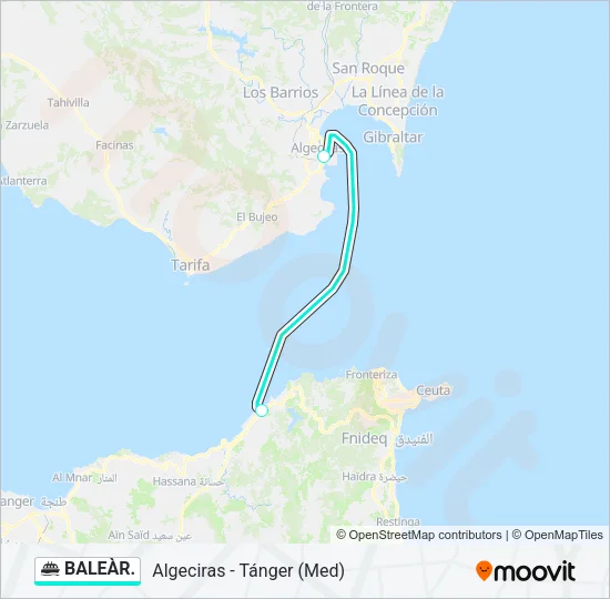 BALEÀR. Ferry Line Map