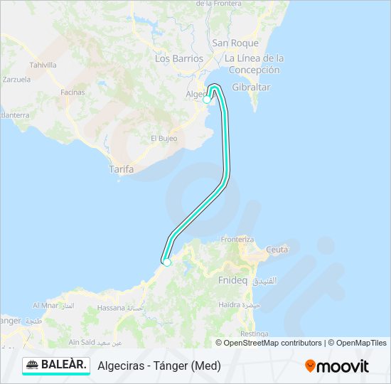Mapa de BALEÀR. de ferry