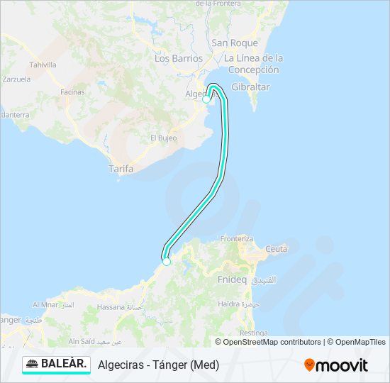baleàr Route: Schedules, Stops & Maps - Algeciras ️ Tánger (Med) (Updated)