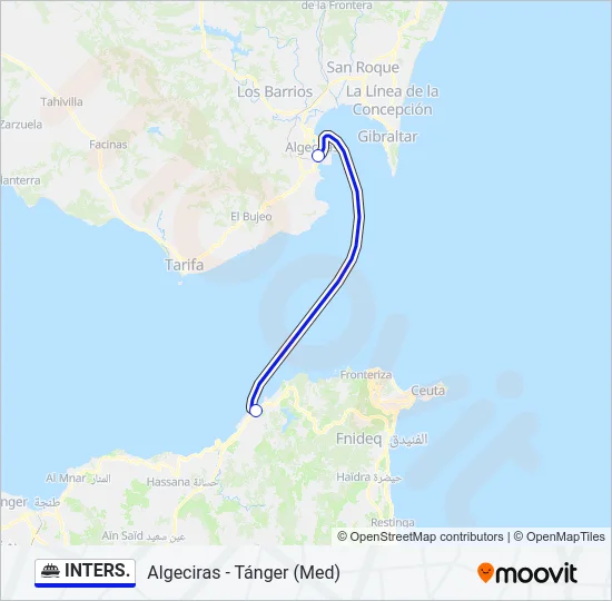 INTERS. Ferry Line Map
