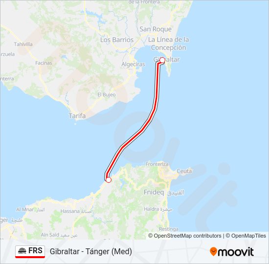 Mapa de FRS de ferry