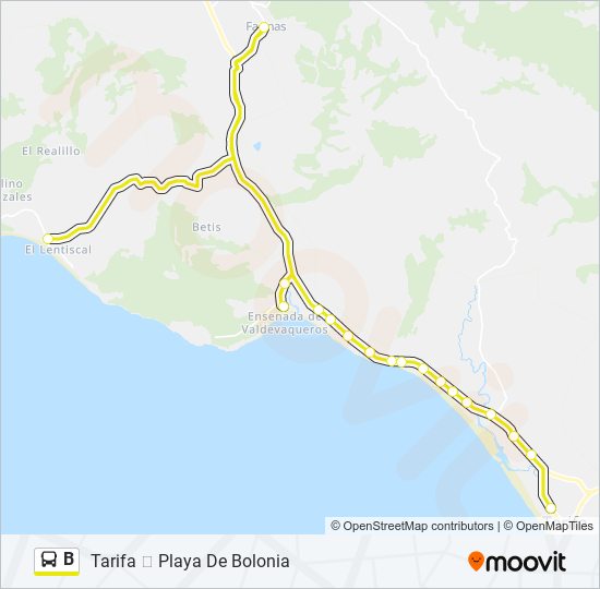 Mapa de B de autobús