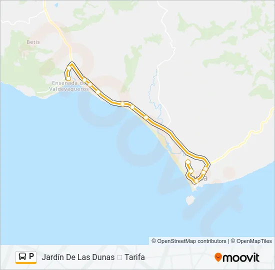 P Bus Line Map
