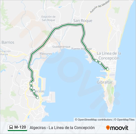 M-120 bus Line Map