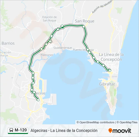 M-120 Bus Line Map