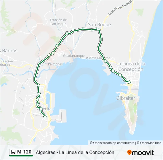 M-120 Bus Line Map