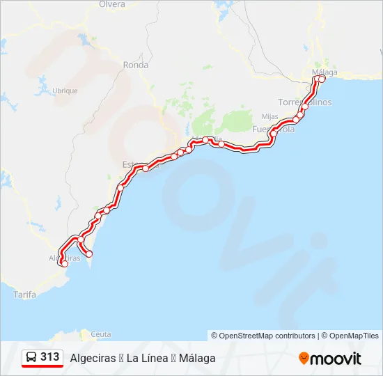 313 Bus Line Map