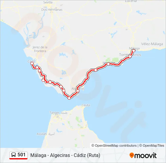 501 Bus Line Map