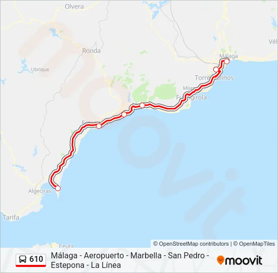 610 Bus Line Map