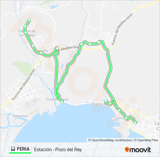 Mapa de FERIA de autobús