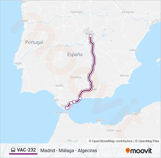 VAC-232 Bus Line Map