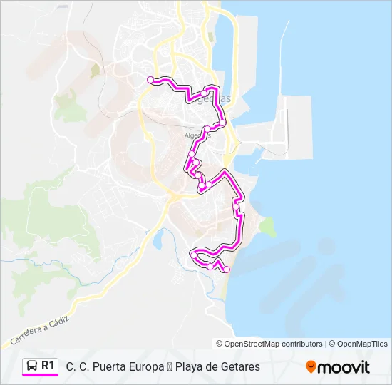 R1 Bus Line Map